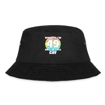 Lustige Gay Pride - 49. Geburtstag 49 BDay Lesbe - Bucket Hat - Schwarz - Vorne - Lela (165cm)