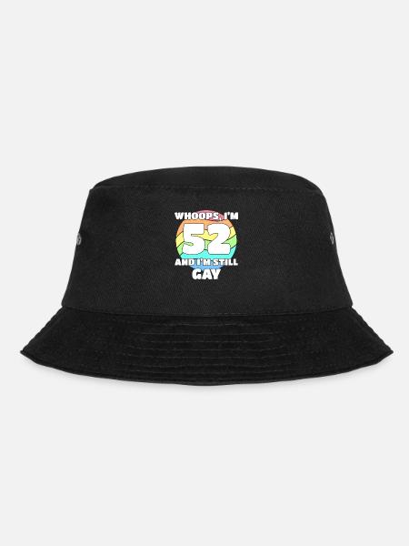Funny Gay Pride - 52nd Birthday 52 BDay Lesbian - Bucket Hat - black