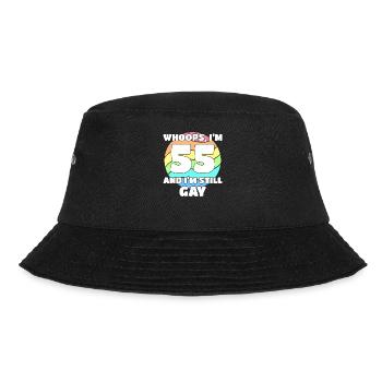 Lustige Gay Pride - 55. Geburtstag 55 BDay Lesbe - Bucket Hat - Schwarz - Vorne - Lela (165cm)