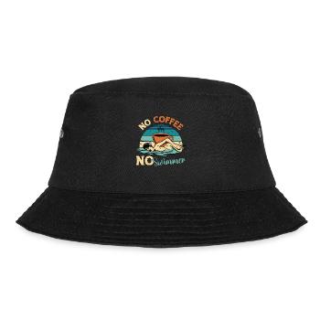 Swimmer No Coffee No Water Sports Coffee Lover - Bucket Hat - Schwarz - Vorne - Lela (165cm)