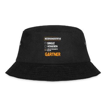 Gärtner Beziehungsstatus - Bucket Hat - Schwarz - Vorne - Lela (165cm)