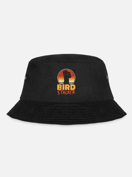 Birdwatching Bird Stalker Retro Zoologist Birding - Bucket Hat - Schwarz