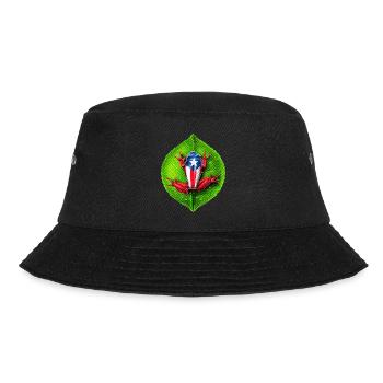 Puerto Rico Flag Coqui Frog - Bucket Hat - black - Front - Lela (165cm)