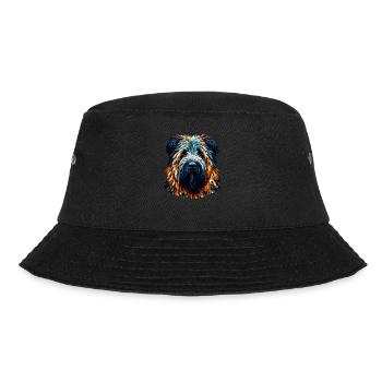 Polygon Art Briard Briards - Bucket Hat - black - Front - Lela (165cm)