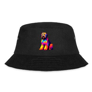 Colorful Pop Art Briard Briards - Bucket Hat - black - Front - Lela (165cm)