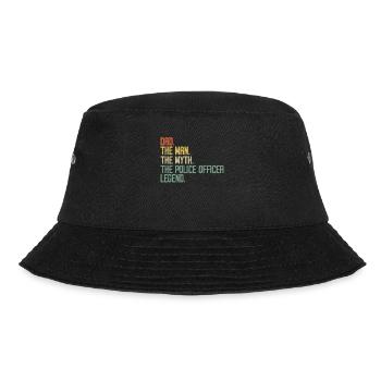 Police Officer Blue Line Law Enforcement - Bucket Hat - black - Front - Lela (165cm)