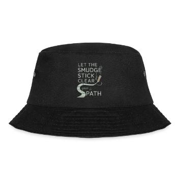 Smudge Sage Feder Spirituelle Hexerei Meditieren - Bucket Hat - Schwarz - Vorne - Lela (165cm)