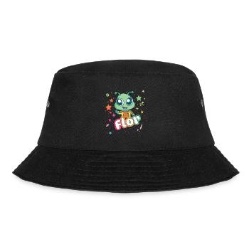 FLOR - Schöner Mädchen Name mit süßem Alien - Bucket Hat - Schwarz - Vorne - Lela (165cm)