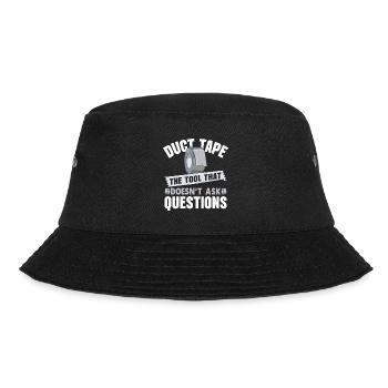 Duct Tape Engineer Humorous Men's Duct Tape - Bucket Hat - black - Front - Lela (165cm)