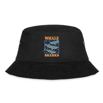 Walhai Walfischhai Walhaie Geschenk - Bucket Hat - Schwarz - Vorne - Lela (165cm)