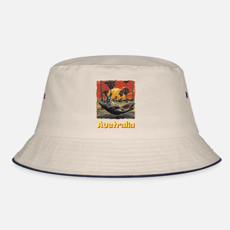 Kangaroo Australia Lazy Vacation Relaxation Bucket Hat