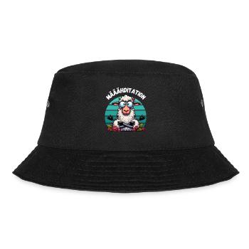 Meditation Yoga Schaf Lotussitz Lustig Yogalehrer - Bucket Hat - Schwarz - Vorne - Lela (165cm)