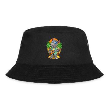 Funny Tapir Summer Beach Sunglasses Hawaiian - Bucket Hat - black - Front - Lela (165cm)