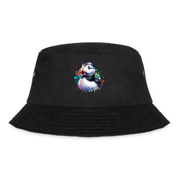 Papageientaucher - Bucket Hat - Schwarz - Vorne - Lela (165cm)