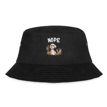 Havanese Lustiger Spruch Nope für Hundeliebhaber - Bucket Hat - Schwarz - Vorne - Lela (165cm)