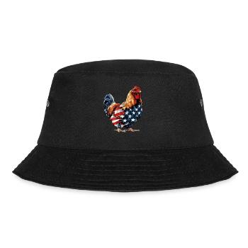 Poulet Drapeau Américain 4 Juillet Poulet Cadeaux - Bob - noir - Devant - Lela (165cm)
