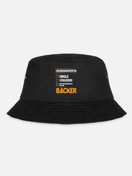 Bäcker Beziehungsstatus Back Backwaren Backen - Bucket Hat - Schwarz