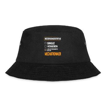 Mechatroniker Beziehungsstatus Mechatroniker - Bucket Hat - Schwarz - Vorne - Lela (165cm)