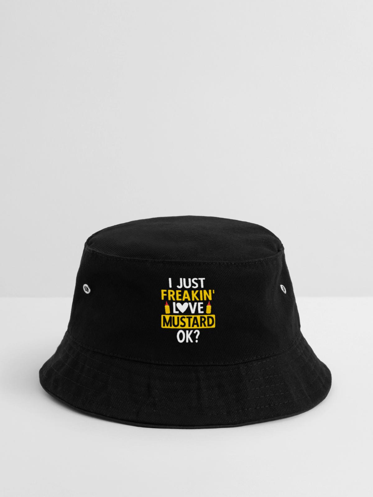 Senf Mustard - Bucket Hat - Schwarz - Vorne