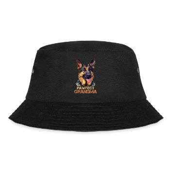 German Shepherd PAWFECT GRANDMA Funny - Bucket Hat - black - Front - Lela (165cm)