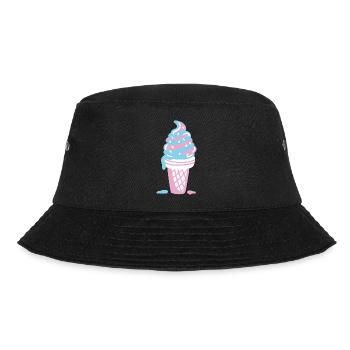 Eis Eiscreme - Bucket Hat - Schwarz - Vorne - Lela (165cm)