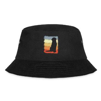 Dog Drawing Vintage Look - Bucket Hat - black - Front - Lela (165cm)