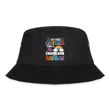 I'm more confused than a chameleon - Bucket Hat - black - Front - Lela (165cm)