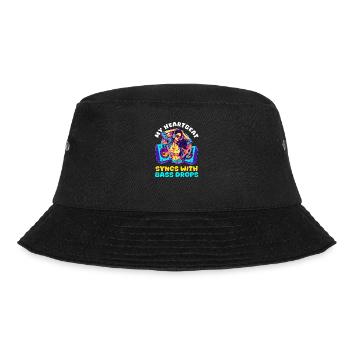 EDM Rave Mom My Heartbeat Syncs with Bass Drops - Bucket Hat - black - Front - Lela (165cm)