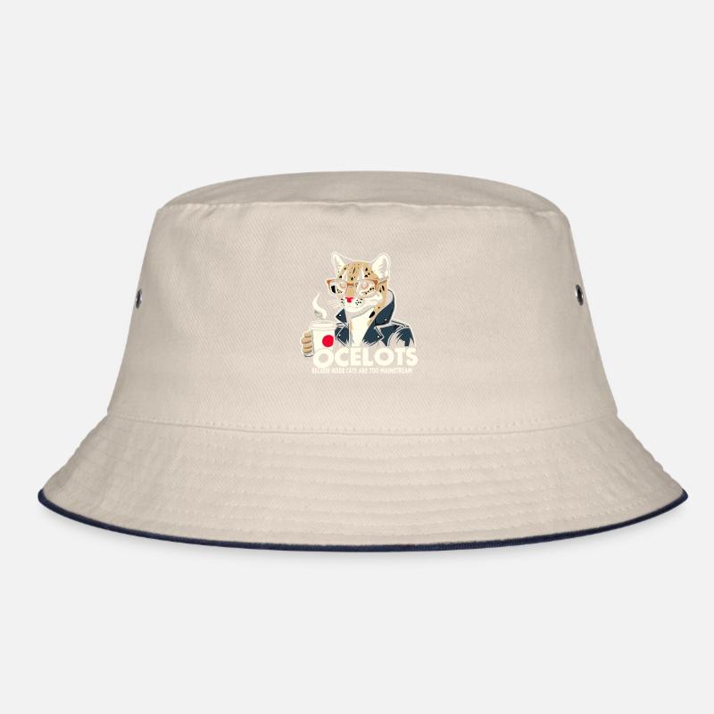 Ocelot Wild Cat Exotic Pets Jungle Big Cat Bucket Hat