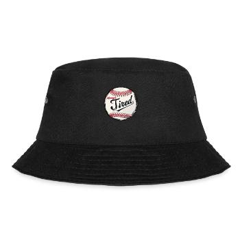 Baseball-Team-Parodie: Immer Müde - Bucket Hat - Schwarz - Vorne - Lela (165cm)