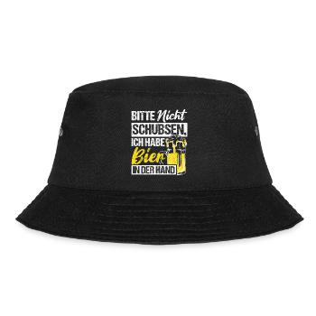 Please don't push I've got beer in my hand Tri - Bucket Hat - black - Front - Lela (165cm)