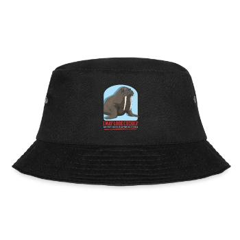 Walross Walrus Walroß Walrosse Geschenk - Bucket Hat - Schwarz - Vorne - Lela (165cm)