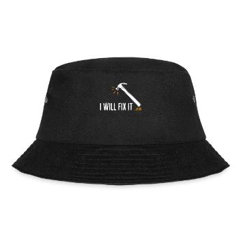 DIY Dad Workshop Craftsman Handyman - Bucket Hat - black - Front - Lela (165cm)
