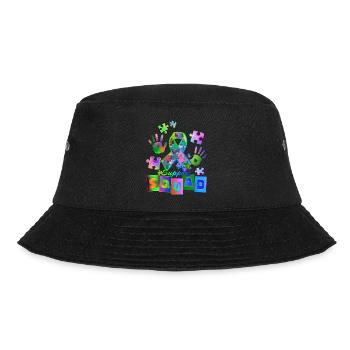Autism Superhero Caregiver Puzzle Children Anomalous - Bucket Hat - black - Front - Lela (165cm)