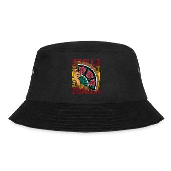 Flamenco Andalusien Sevilla Spanien Espana - Bucket Hat - Schwarz - Vorne - Lela (165cm)