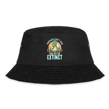 Literature Teacher Dinosaurs Didn't Read Librarian - Bucket Hat - Schwarz - Vorne - Lela (165cm)
