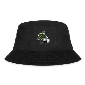 Fassschiebender Leprechaun (Irischer Kobold) - Bucket Hat - Schwarz - Vorne - Lela (165cm)