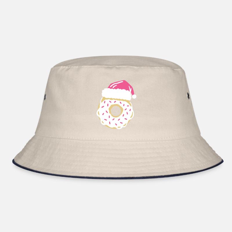 Donut mit Weihnachtsmütze Bucket Hat