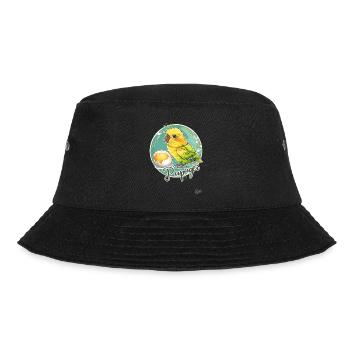 Parrot Egg: Parrot and Egg - Bucket Hat - black - Front - Lela (165cm)
