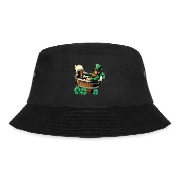 Badender Leprechaun (Irischer Kobold) - Bucket Hat - Schwarz - Vorne - Lela (165cm)