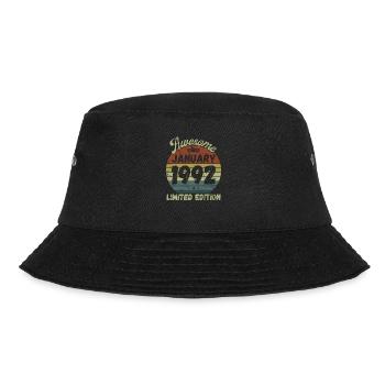 Awesome since January 1992 - Geburtstag - Bucket Hat - Schwarz - Vorne - Lela (165cm)