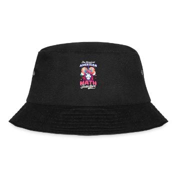 4. Juli Mathelehrer Magical American - Bucket Hat - Schwarz - Vorne - Lela (165cm)