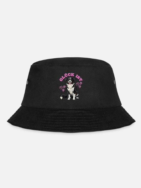 Border Collie Besitzer GLÜCK IST BORDER COLLIE - Bucket Hat - Schwarz