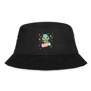 GERO - Beautiful boy name with cute alien - Bucket Hat - black - Front - Lela (165cm)