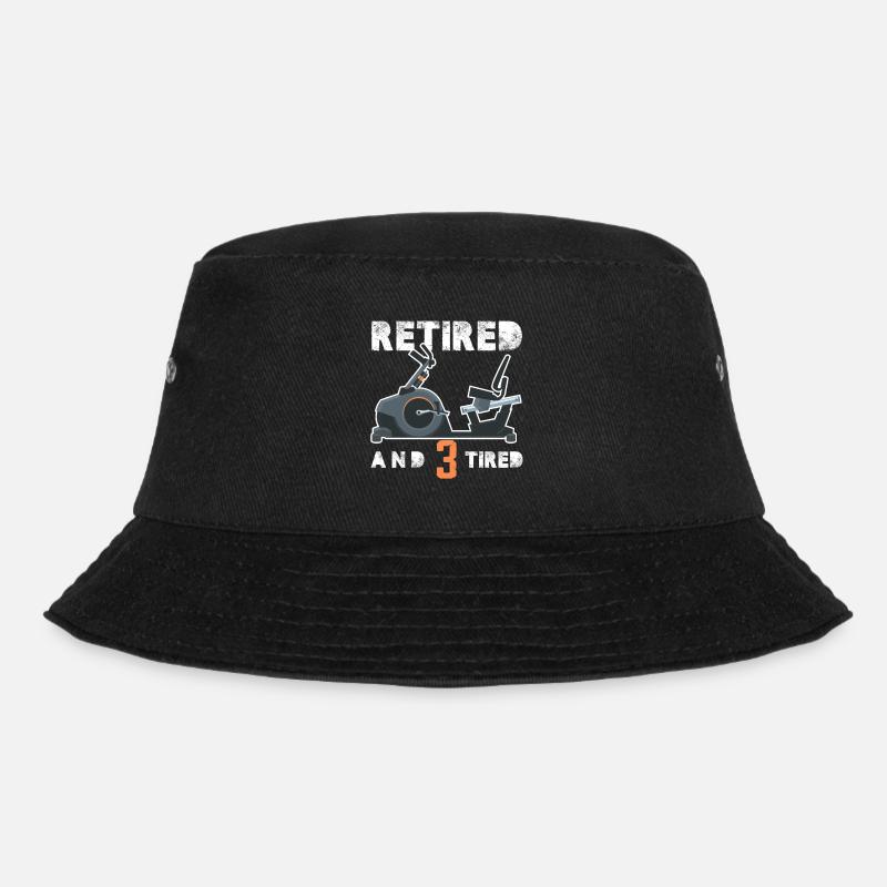 Retired and 3 Tired Triker - Bucket Hat - black