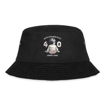 KIND 40. GEBURTSTAG - Bucket Hat - Schwarz - Vorne - Lela (165cm)