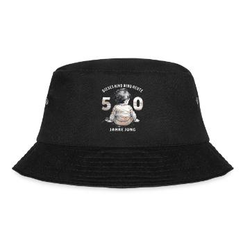 KIND 50. GEBURTSTAG - Bucket Hat - Schwarz - Vorne - Lela (165cm)