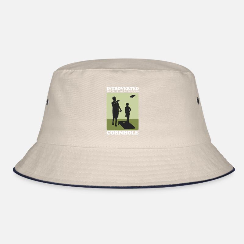 Cornhole Spieler Sackloch Bean Bag Geschenk Bucket Hat