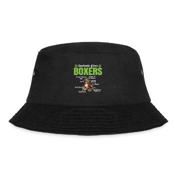 ANATOMY OF A BOXER Funny German Boxer - Bucket Hat - black - Front - Lela (165cm)