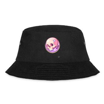 Musical notes and a relaxed cute skull - Bucket Hat - black - Front - Lela (165cm)
